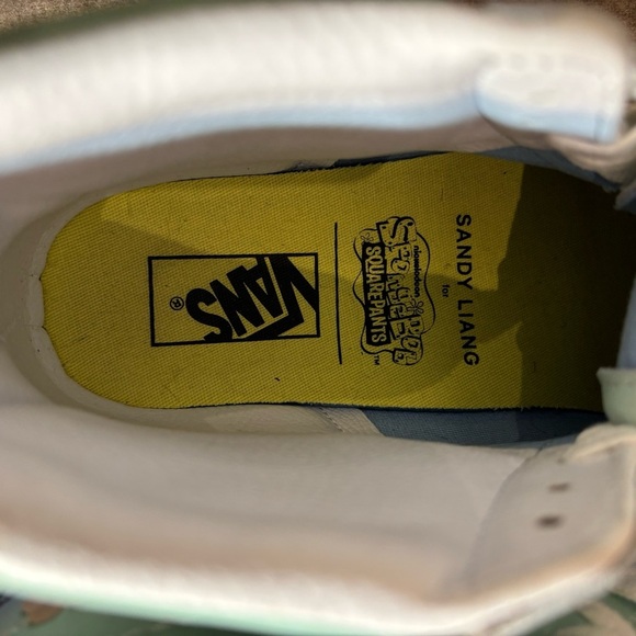 VANS Sz 11 Bob Square Pants Collab Sandy Liang Pastel High-Top Laceup Sneakers - Picture 7 of 8